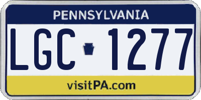 PA license plate LGC1277