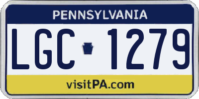 PA license plate LGC1279