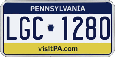 PA license plate LGC1280