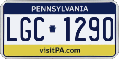 PA license plate LGC1290