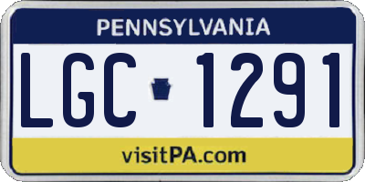 PA license plate LGC1291