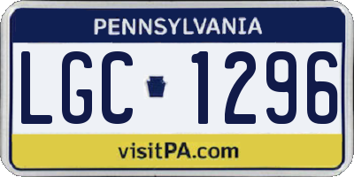 PA license plate LGC1296