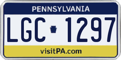 PA license plate LGC1297