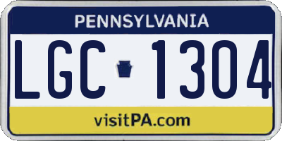 PA license plate LGC1304