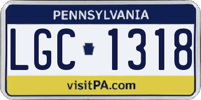 PA license plate LGC1318
