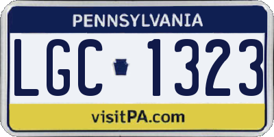 PA license plate LGC1323
