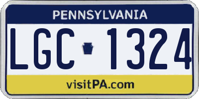 PA license plate LGC1324