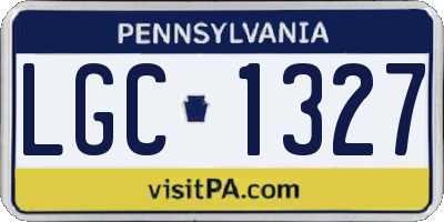 PA license plate LGC1327