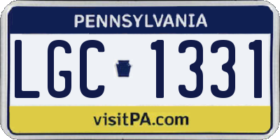PA license plate LGC1331