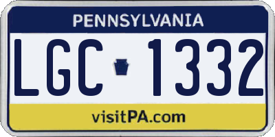 PA license plate LGC1332