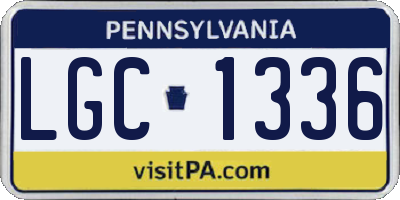 PA license plate LGC1336