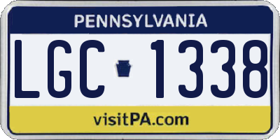 PA license plate LGC1338