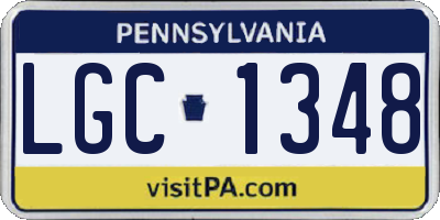 PA license plate LGC1348