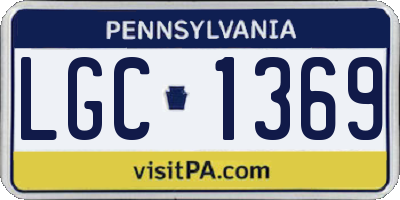 PA license plate LGC1369