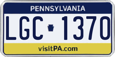 PA license plate LGC1370