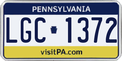 PA license plate LGC1372