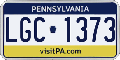 PA license plate LGC1373