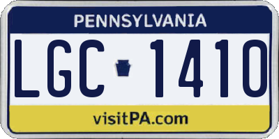 PA license plate LGC1410