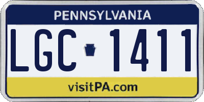 PA license plate LGC1411