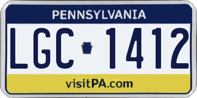 PA license plate LGC1412