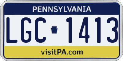 PA license plate LGC1413