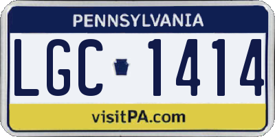 PA license plate LGC1414