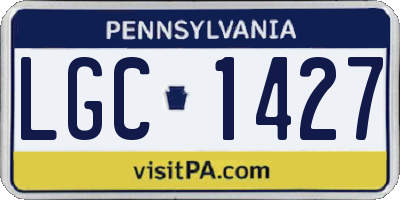 PA license plate LGC1427