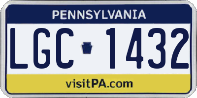 PA license plate LGC1432