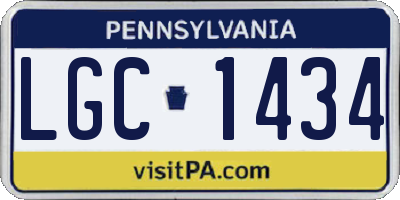 PA license plate LGC1434