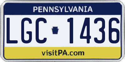 PA license plate LGC1436