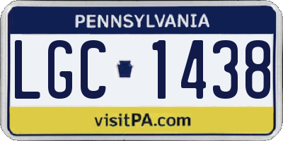PA license plate LGC1438