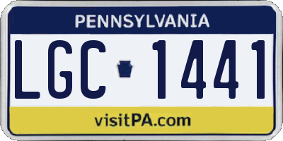 PA license plate LGC1441