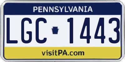 PA license plate LGC1443