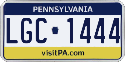 PA license plate LGC1444