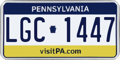PA license plate LGC1447