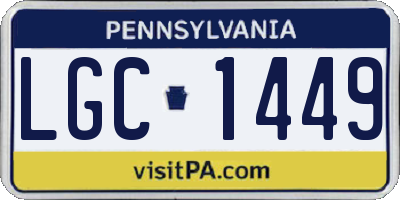 PA license plate LGC1449