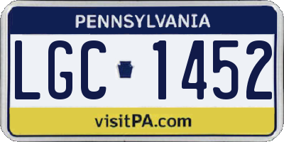 PA license plate LGC1452