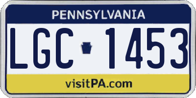 PA license plate LGC1453