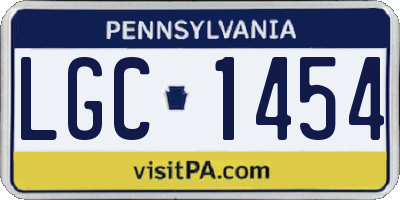 PA license plate LGC1454