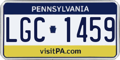 PA license plate LGC1459