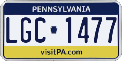 PA license plate LGC1477