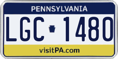PA license plate LGC1480