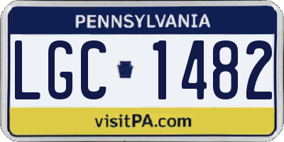 PA license plate LGC1482