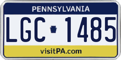 PA license plate LGC1485