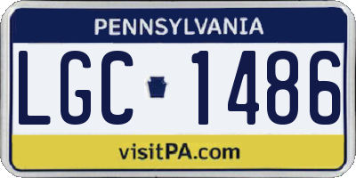 PA license plate LGC1486