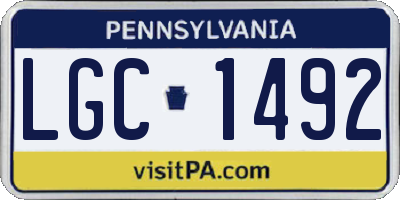 PA license plate LGC1492