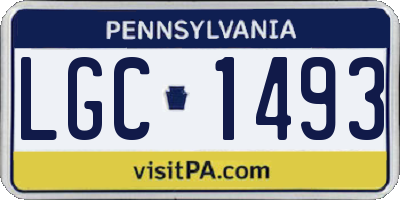 PA license plate LGC1493
