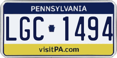 PA license plate LGC1494