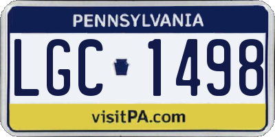 PA license plate LGC1498