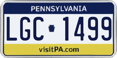 PA license plate LGC1499